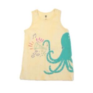 Tea Collection Girls Yellow Octopus Tank Top size: 8 Years